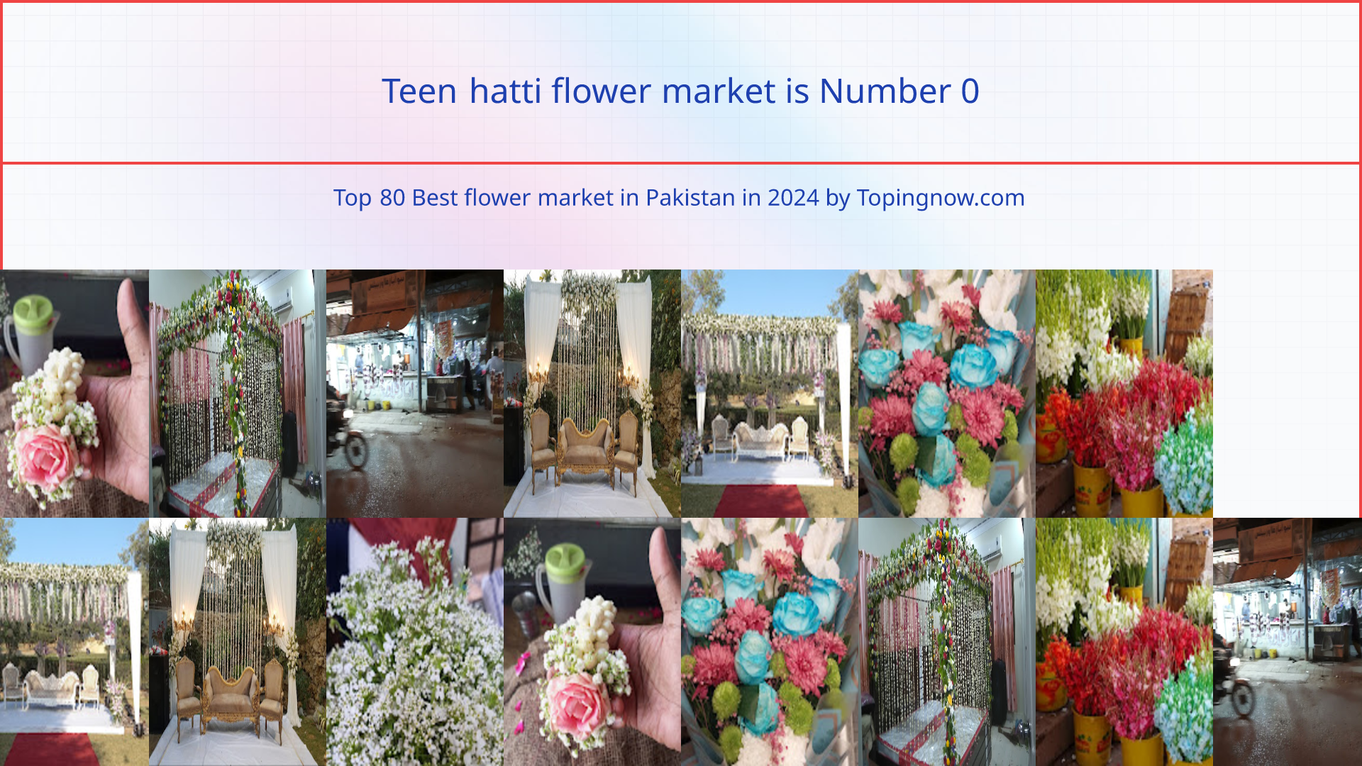 Teen hatti flower market: Top 80 Best flower market in Pakistan in 2025