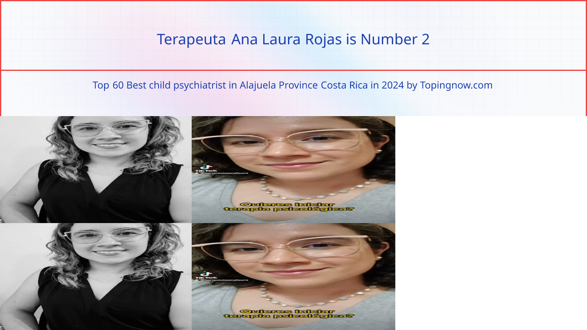 Terapeuta Ana Laura Rojas: Top 60 Best child psychiatrist in Alajuela Province Costa Rica in 2025