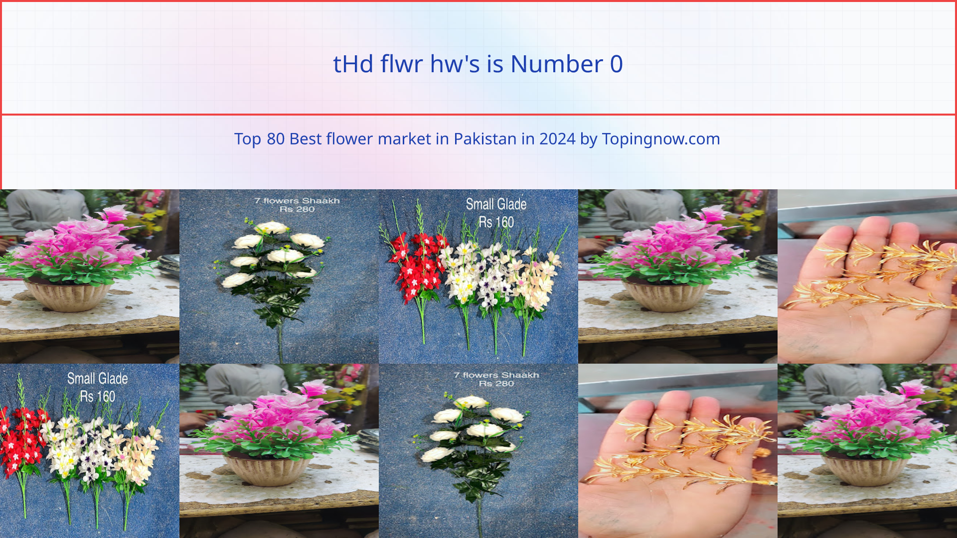 tHd flwr hw's: Top 80 Best flower market in Pakistan in 2025