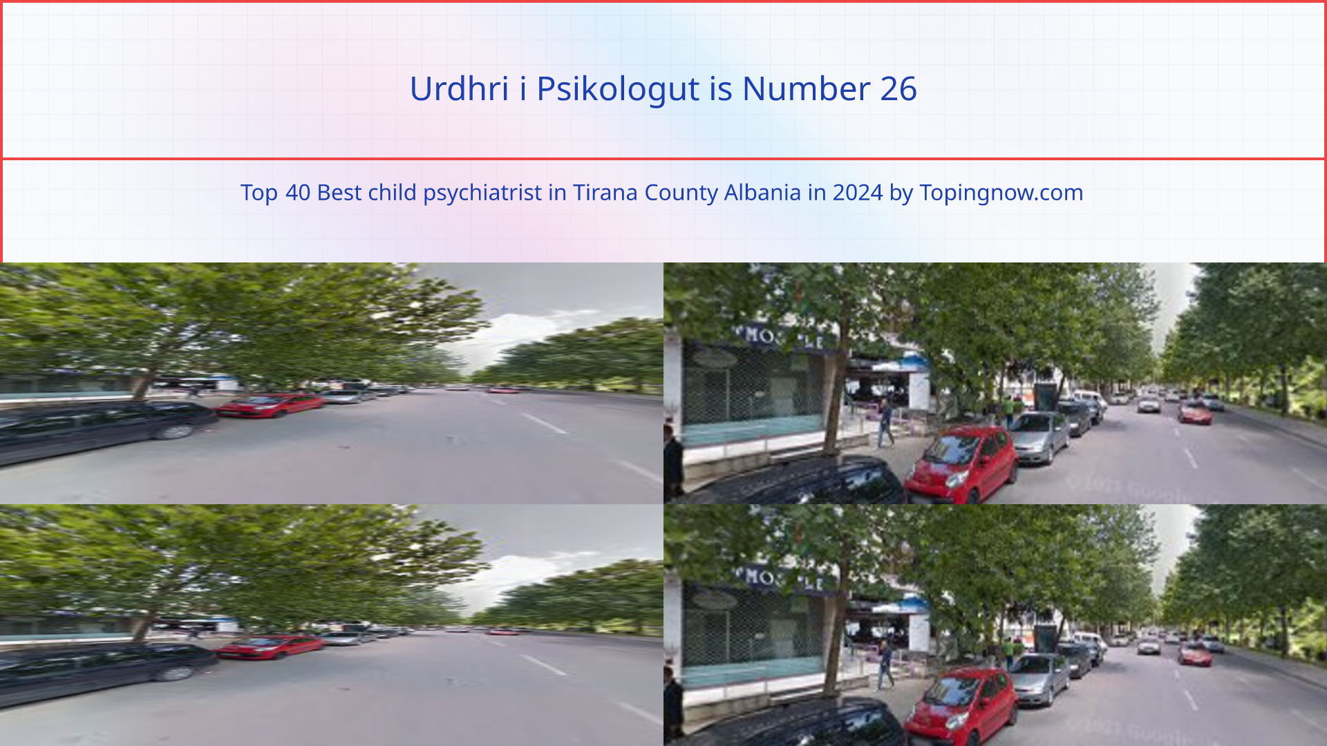 Urdhri i Psikologut: Top 40 Best child psychiatrist in Tirana County Albania in 2025