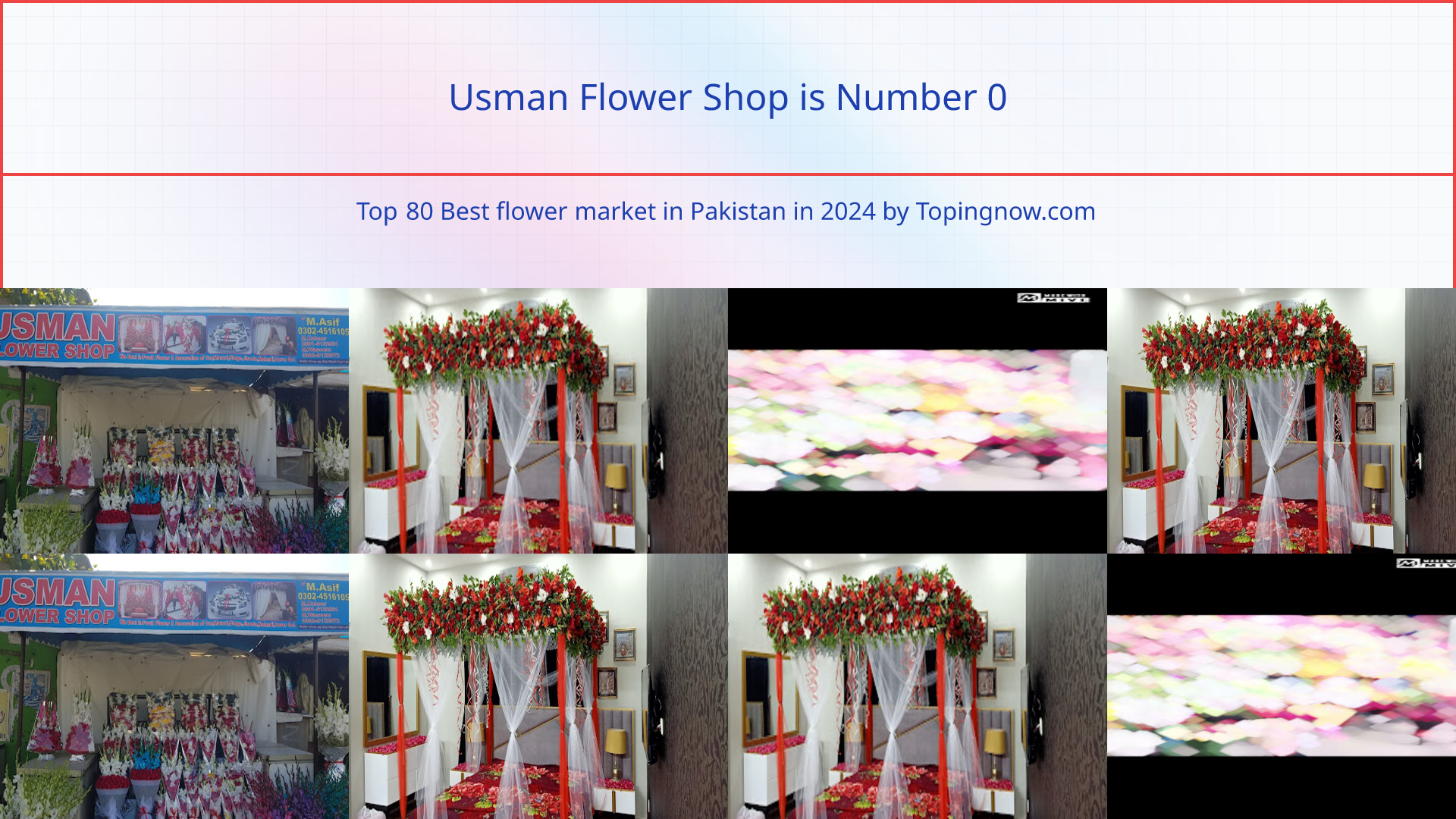 Usman Flower Shop: Top 80 Best flower market in Pakistan in 2024