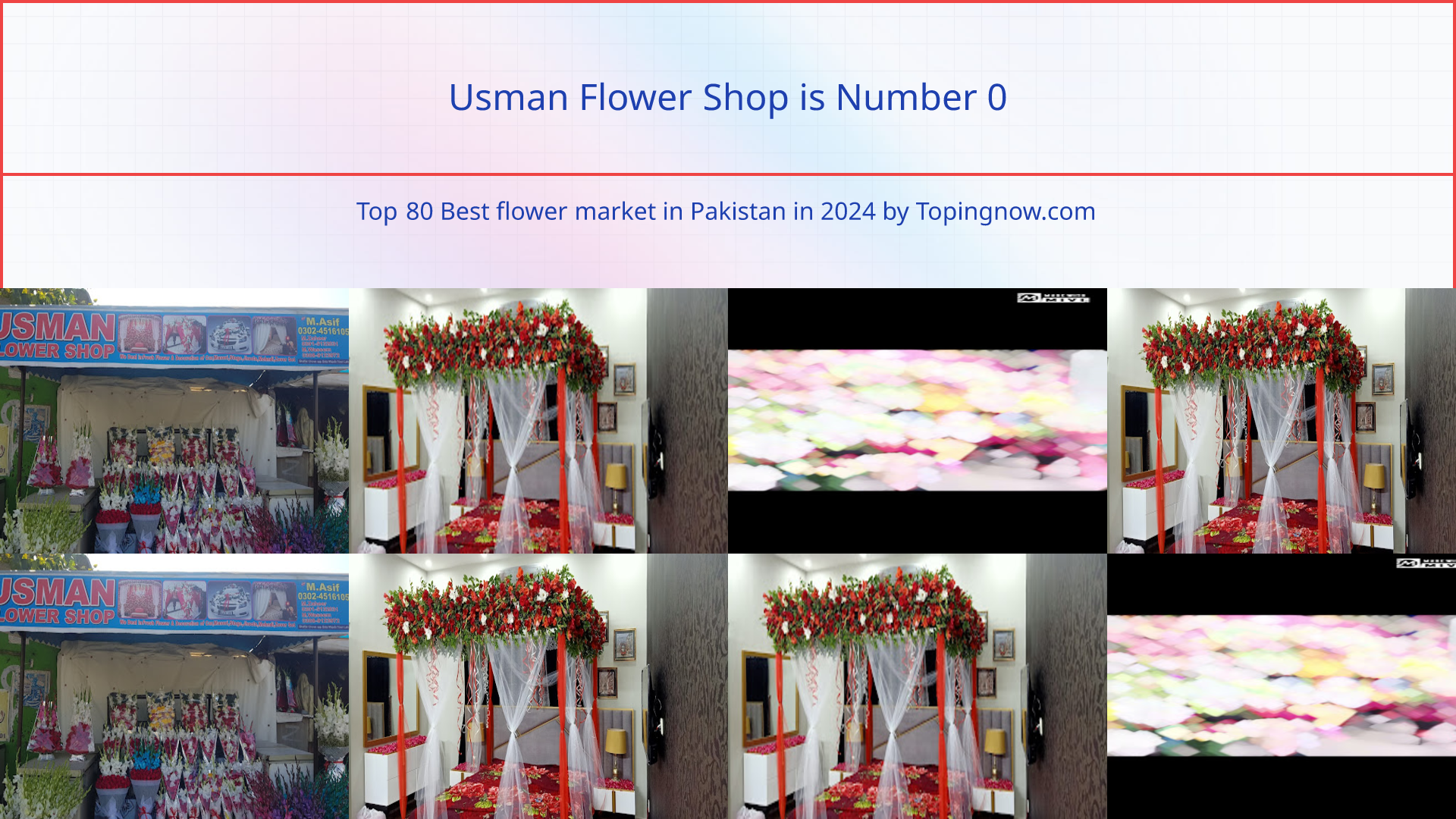 Usman Flower Shop: Top 80 Best flower market in Pakistan in 2025