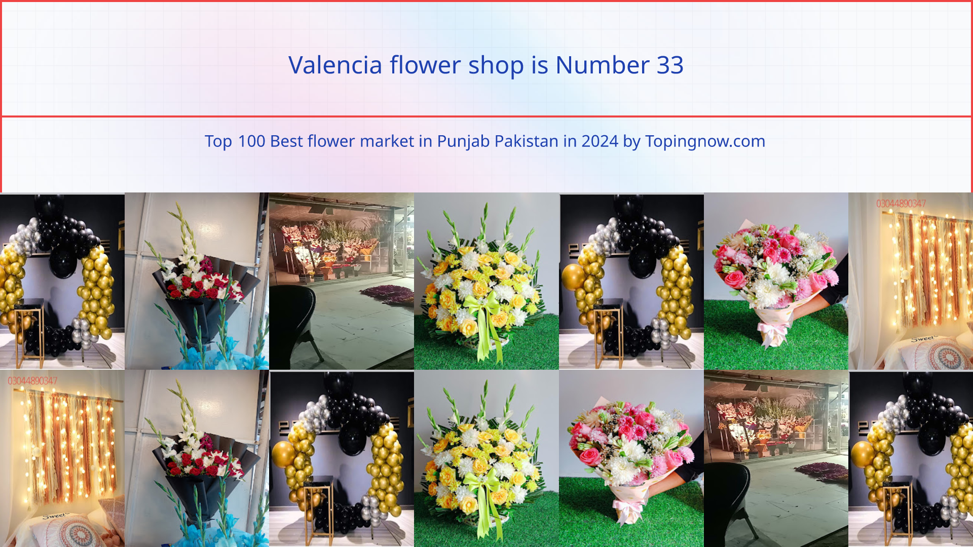 Valencia flower shop: Top 100 Best flower market in Punjab Pakistan in 2024