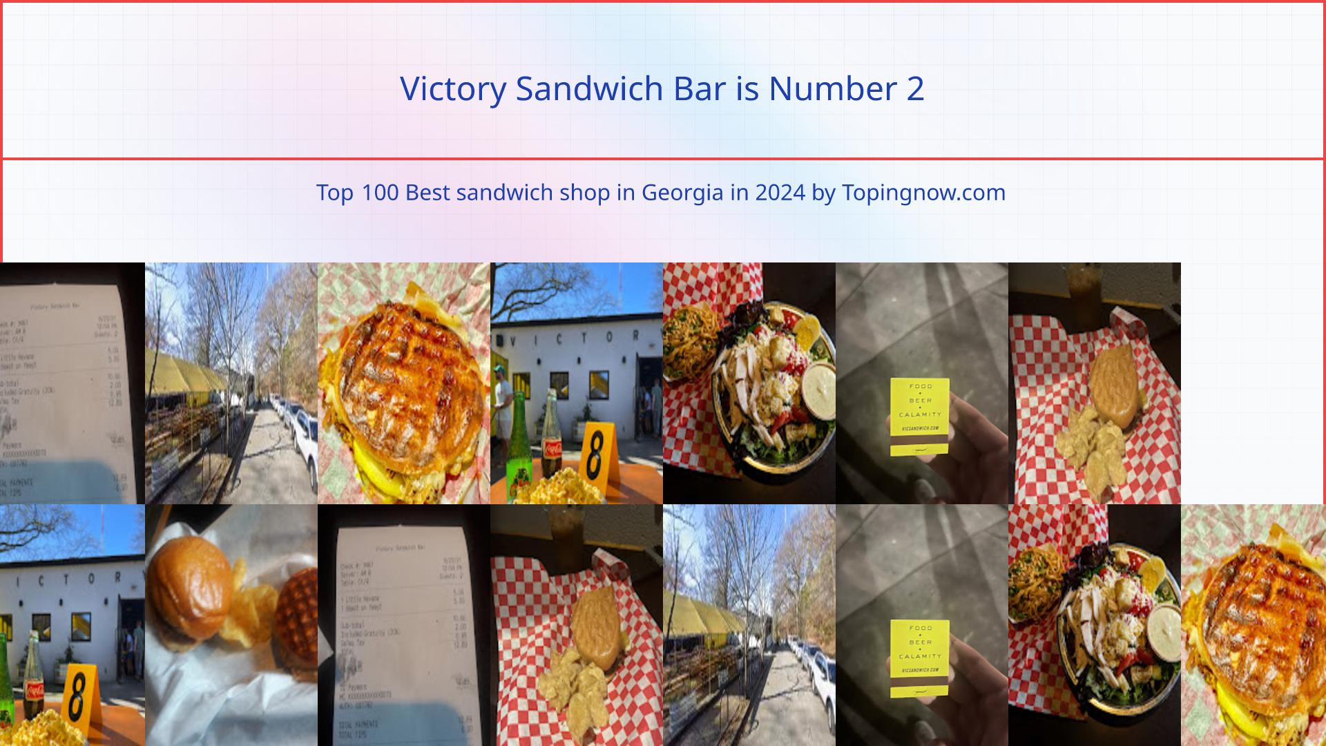 Victory Sandwich Bar: Top 100 Best sandwich shop in Georgia in 2024