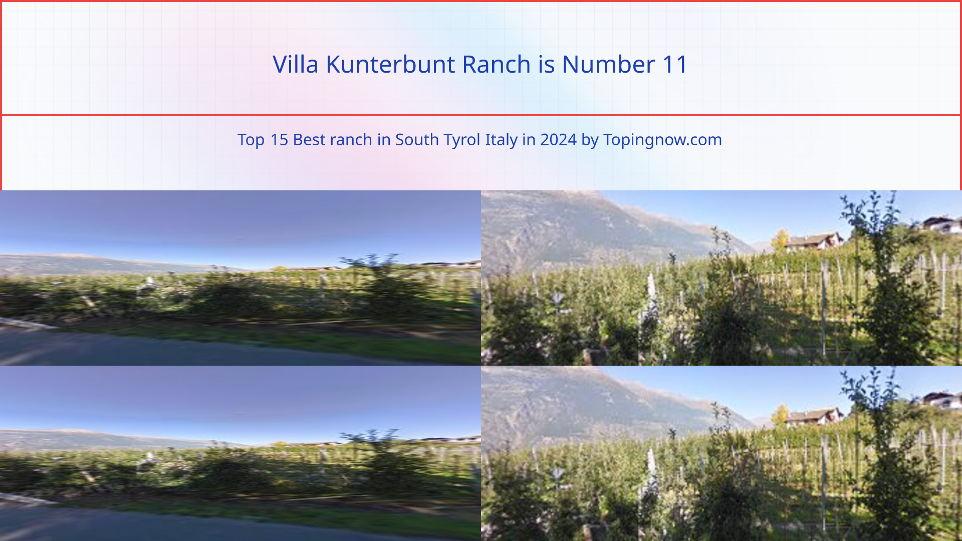 Villa Kunterbunt Ranch: Top 15 Best ranch in South Tyrol Italy in 2025