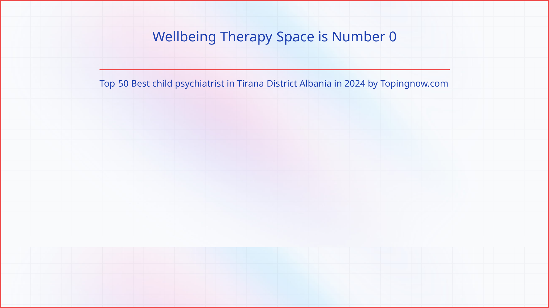 Wellbeing Therapy Space: Top 50 Best child psychiatrist in Tirana District Albania in 2025