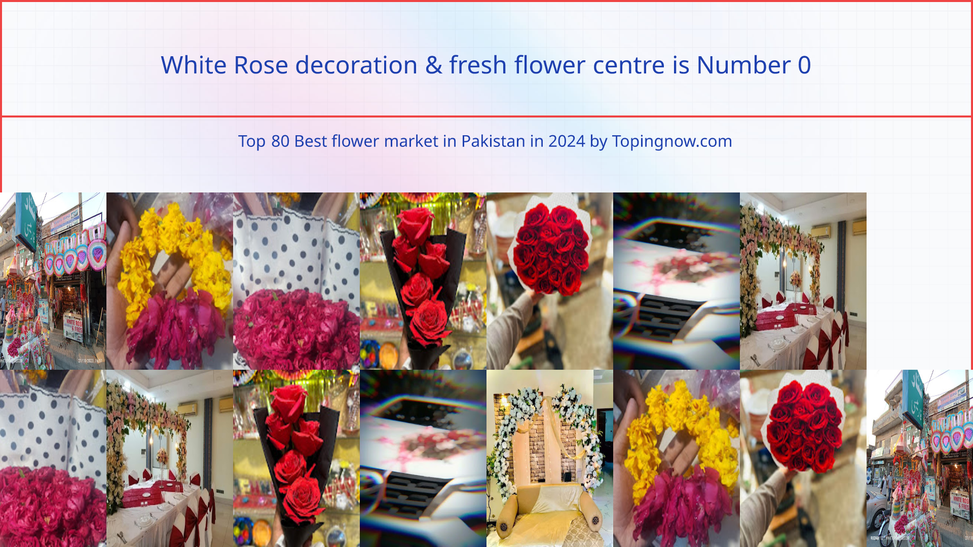 White Rose decoration & fresh flower centre: Top 80 Best flower market in Pakistan in 2024