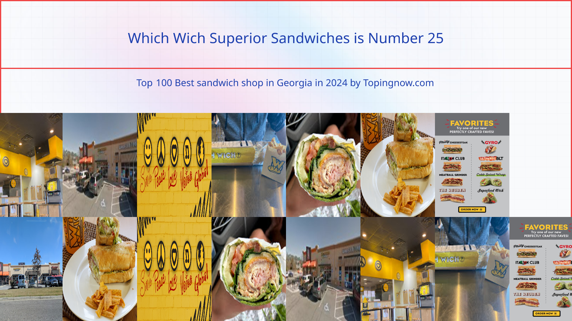 Which Wich Superior Sandwiches: Top 100 Best sandwich shop in Georgia in 2025