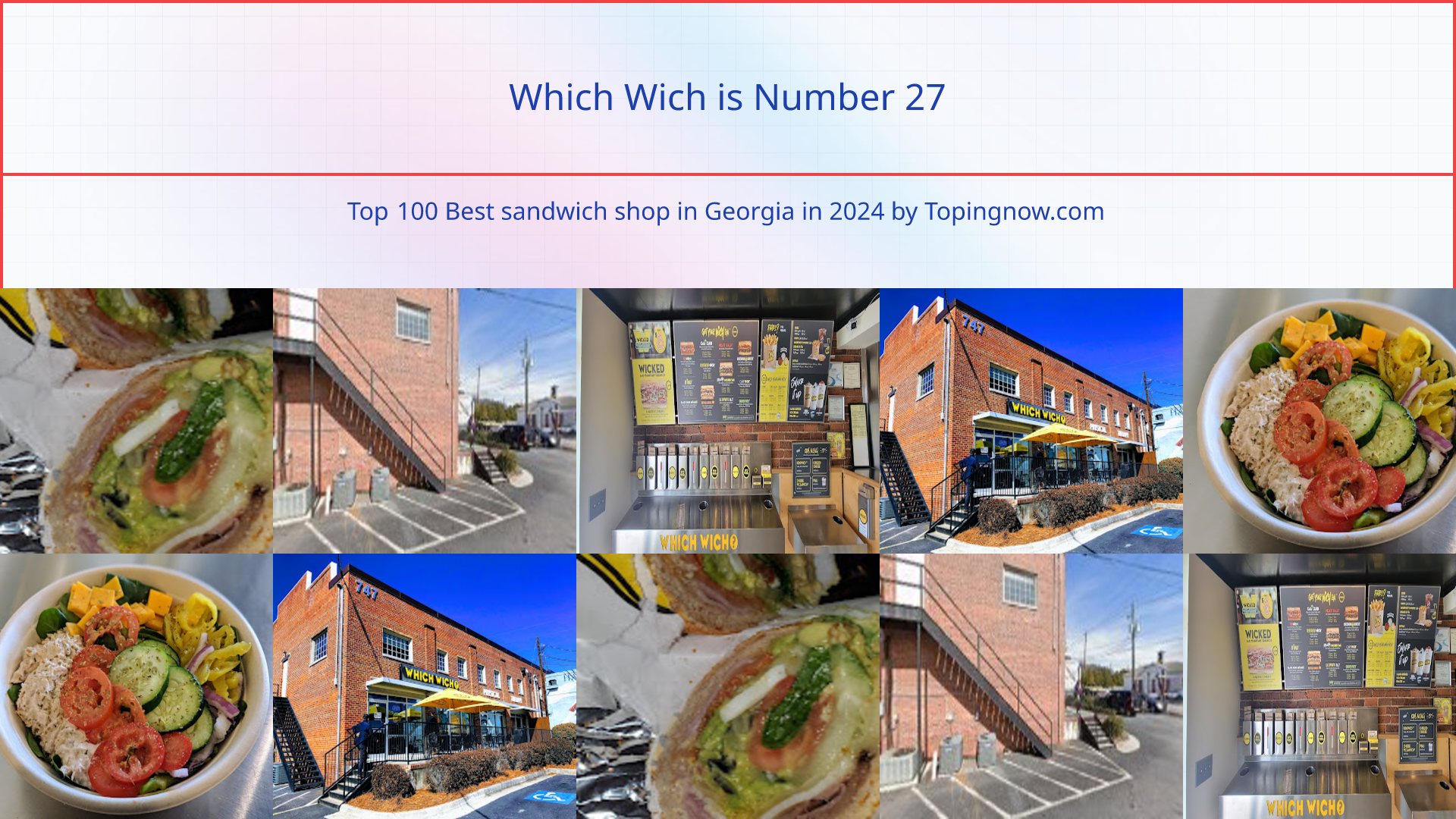 Which Wich: Top 100 Best sandwich shop in Georgia in 2024