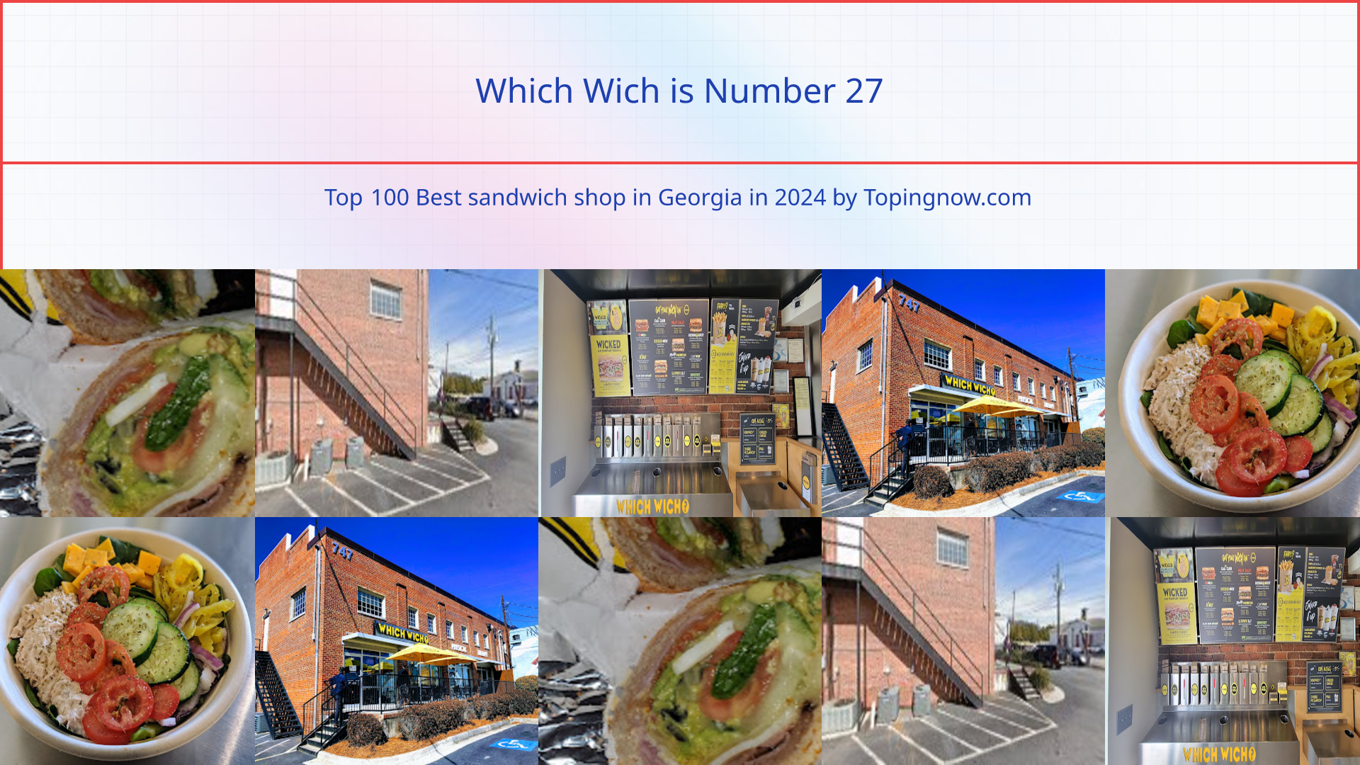 Which Wich: Top 100 Best sandwich shop in Georgia in 2025