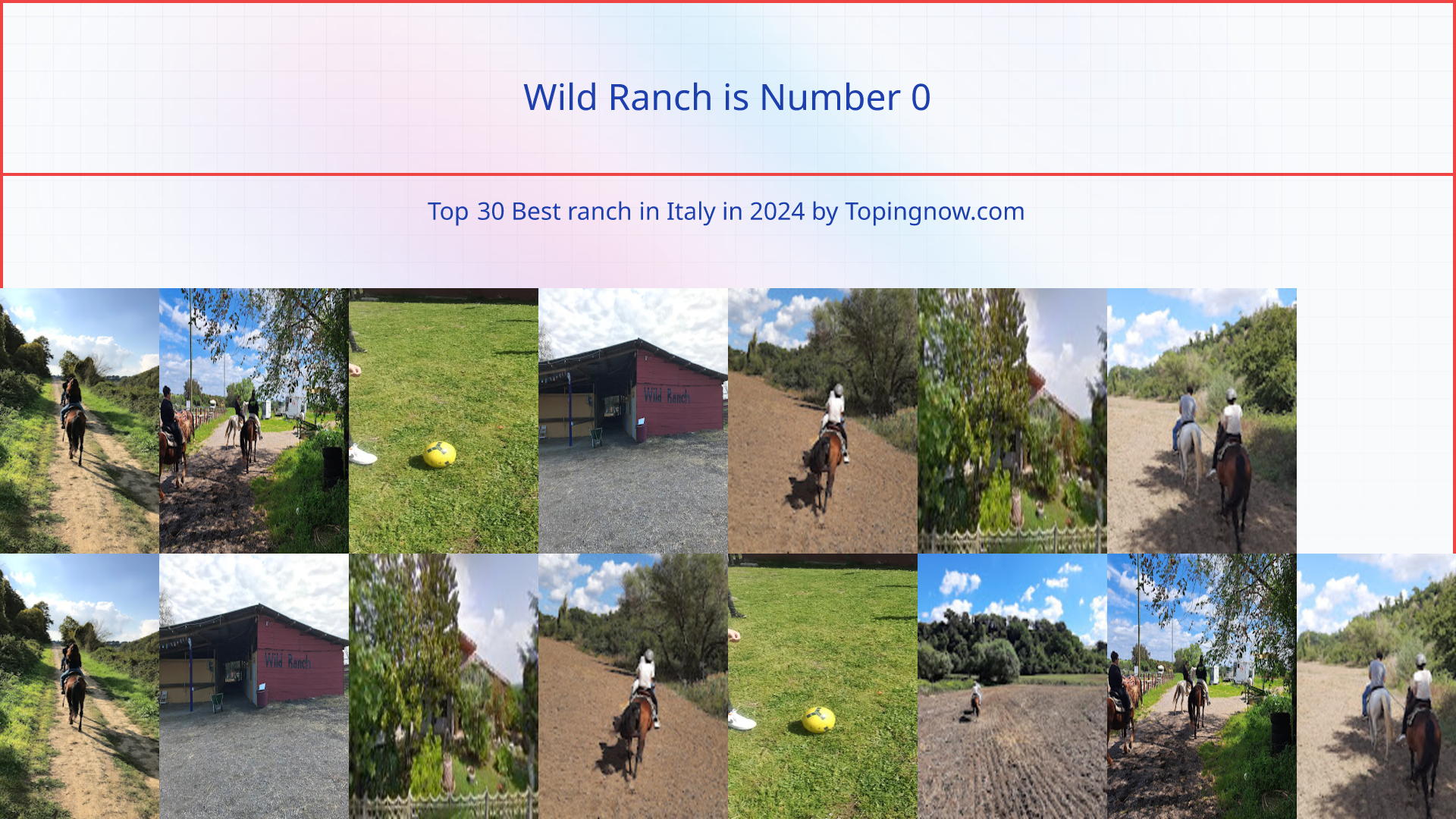 Wild Ranch: Top 30 Best ranch in Italy in 2024
