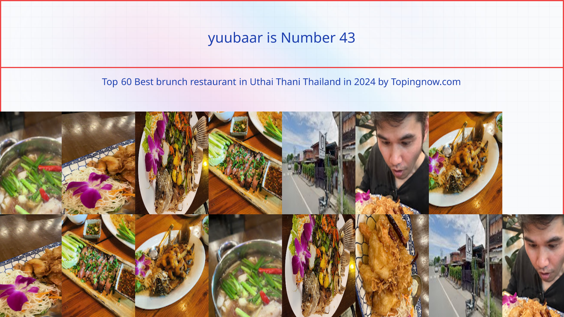 yuubaar: Top 60 Best brunch restaurant in Uthai Thani Thailand in 2025